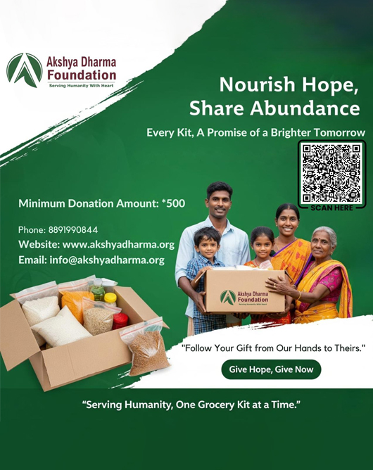 Donations Main | Akshya Dharma Foundation | Kerala | India